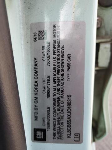 2018 CHEVROLET SPARK LS KL8CB6SAXJC480315
