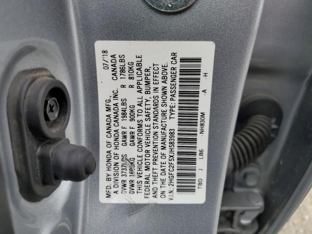 2018 HONDA CIVIC LX - 2HGFC2F5XJH583983