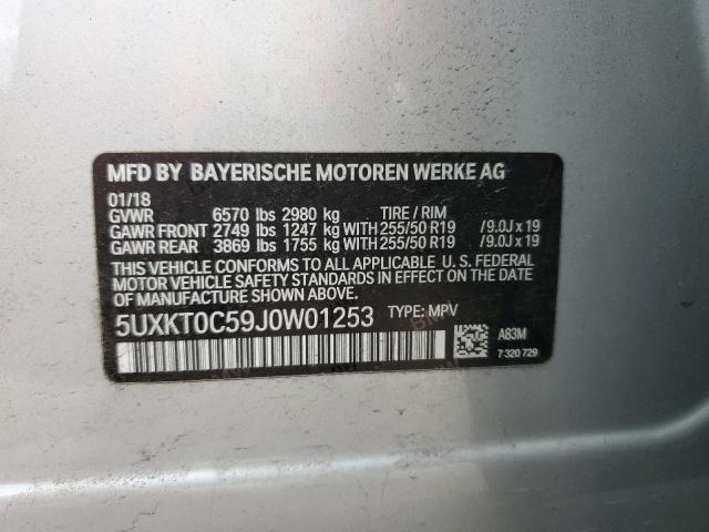 2018 BMW X5 XDR40E - 5UXKT0C59J0W01253