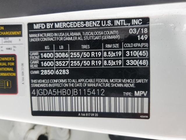 2018 MERCEDES-BENZ GLE 350 4M 4JGDA5HB0JB115412