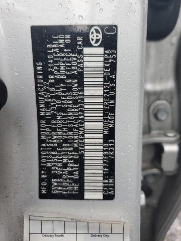 2022 TOYOTA COROLLA LE - 5YFEPMAE7NP337961