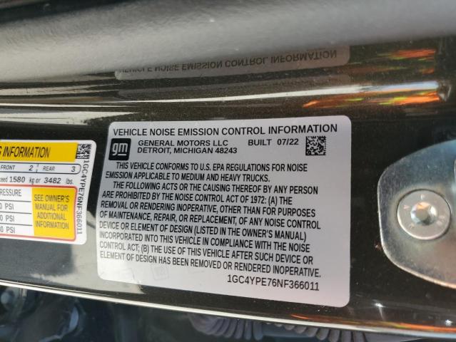 2022 CHEVROLET SILVERADO - 1GC4YPE76NF366011