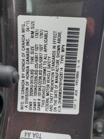 2015 HONDA CR-V EXL - 2HKRM3H79FH528114