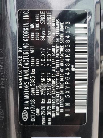 2019 KIA SORENTO L - 5XYPG4A34KG534173