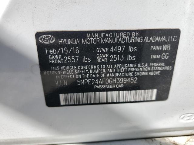 2016 HYUNDAI SONATA SE 5NPE24AF0GH399452