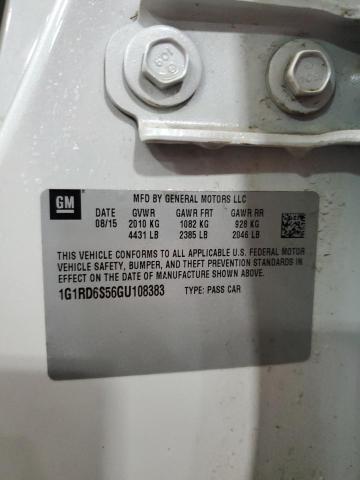 2016 CHEVROLET VOLT LTZ 1G1RD6S56GU108383