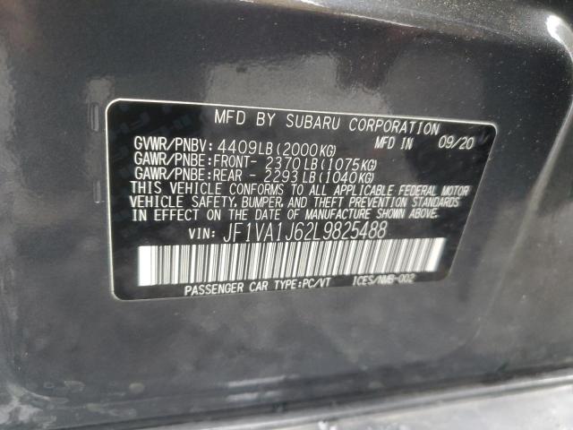 2020 SUBARU WRX LIMITE JF1VA1J62L9825488