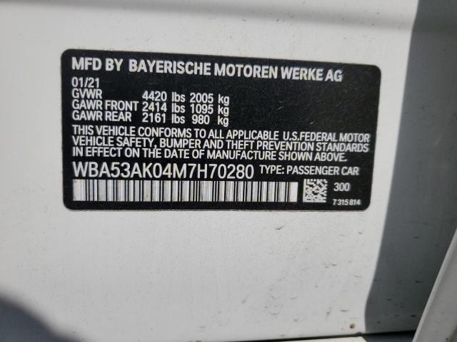 2021 BMW 228I WBA53AK04M7H70280