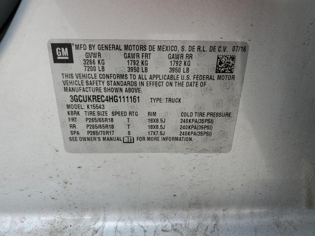 2017 CHEVROLET SILVERADO - 3GCUKREC4HG111161