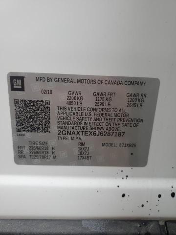 2018 CHEVROLET EQUINOX LT - 2GNAXTEX6J6287187