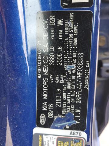 2017 KIA FORTE LX - 3KPFL4A77HE038333