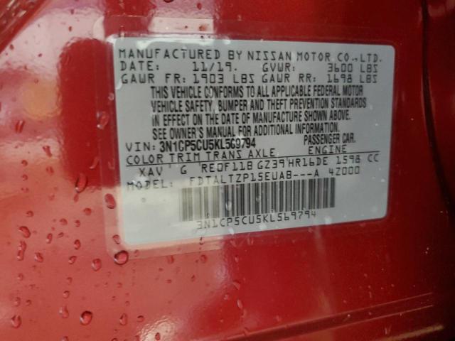 2019 NISSAN KICKS S - 3N1CP5CU5KL569794
