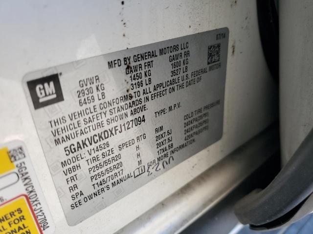 2015 BUICK ENCLAVE - 5GAKVCKDXFJ127094