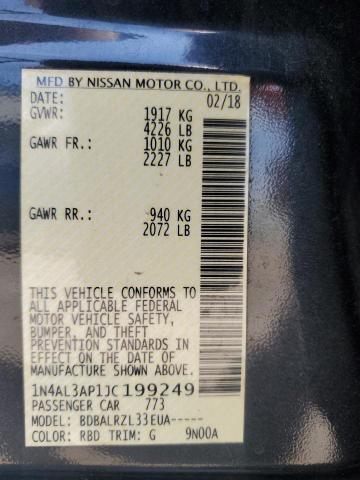 2018 NISSAN ALTIMA 2.5 - 1N4AL3AP1JC199249