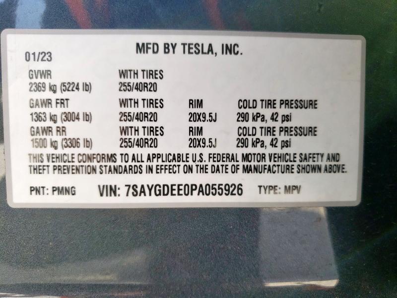 2023 TESLA MODEL Y - 7SAYGDEE0PA055926