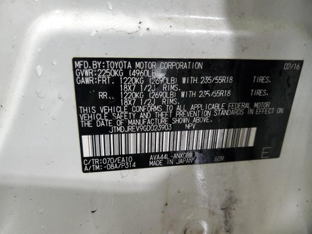 2016 TOYOTA RAV4 HV LI JTMDJREV9GD023903