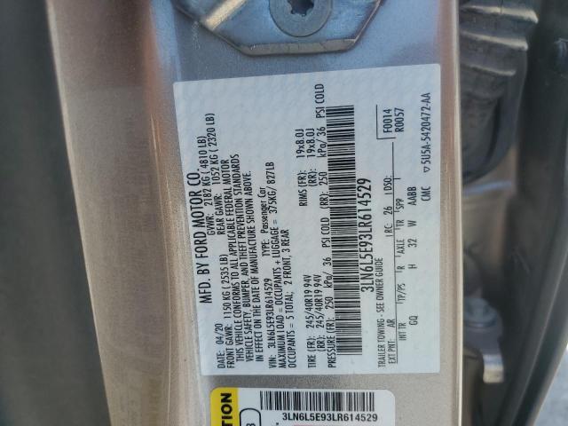 2020 LINCOLN MKZ RESERV 3LN6L5E93LR614529