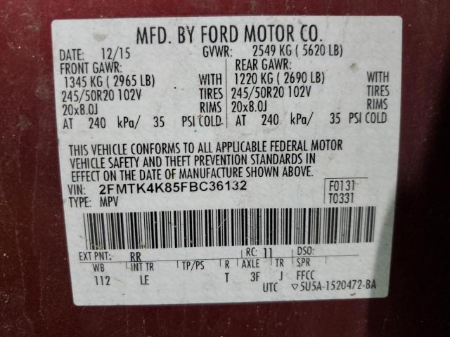 2015 FORD EDGE TITAN - 2FMTK4K85FBC36132