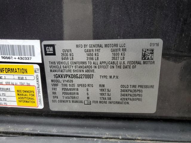 2016 GMC ACADIA SLE 1GKKVPKD8GJ270007