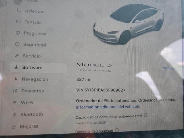 2025 TESLA MODEL 3 5YJ3E1EA5SF989827