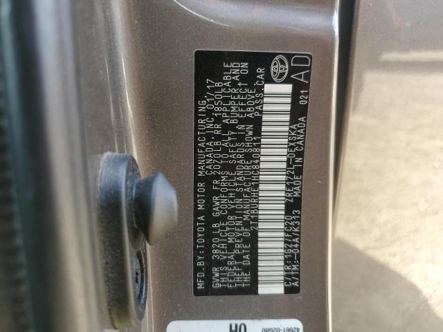2017 TOYOTA COROLLA - 2T1BURHE1HC840811
