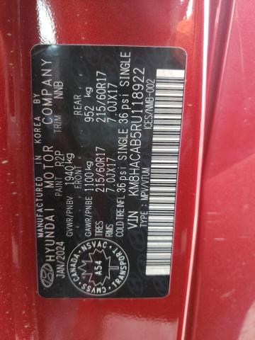 2024 HYUNDAI KONA SE - KM8HACAB5RU118922