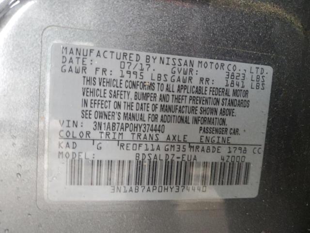 2017 NISSAN SENTRA S - 3N1AB7AP0HY374440