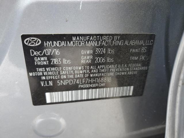 2017 HYUNDAI ELANTRA SE - 5NPD74LF7HH168818