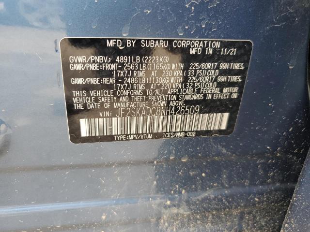 2022 SUBARU FORESTER P - JF2SKADC8NH426509