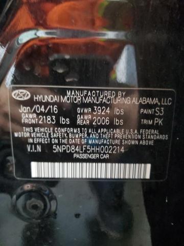 2017 HYUNDAI ELANTRA SE - 5NPD84LF5HH002214