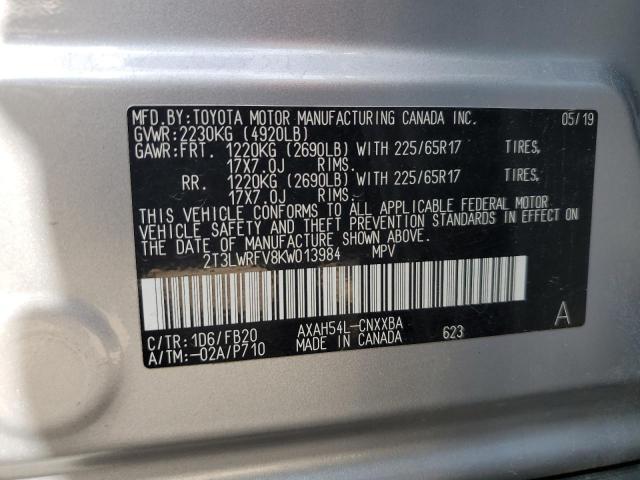2019 TOYOTA RAV4 LE - 2T3LWRFV8KW013984