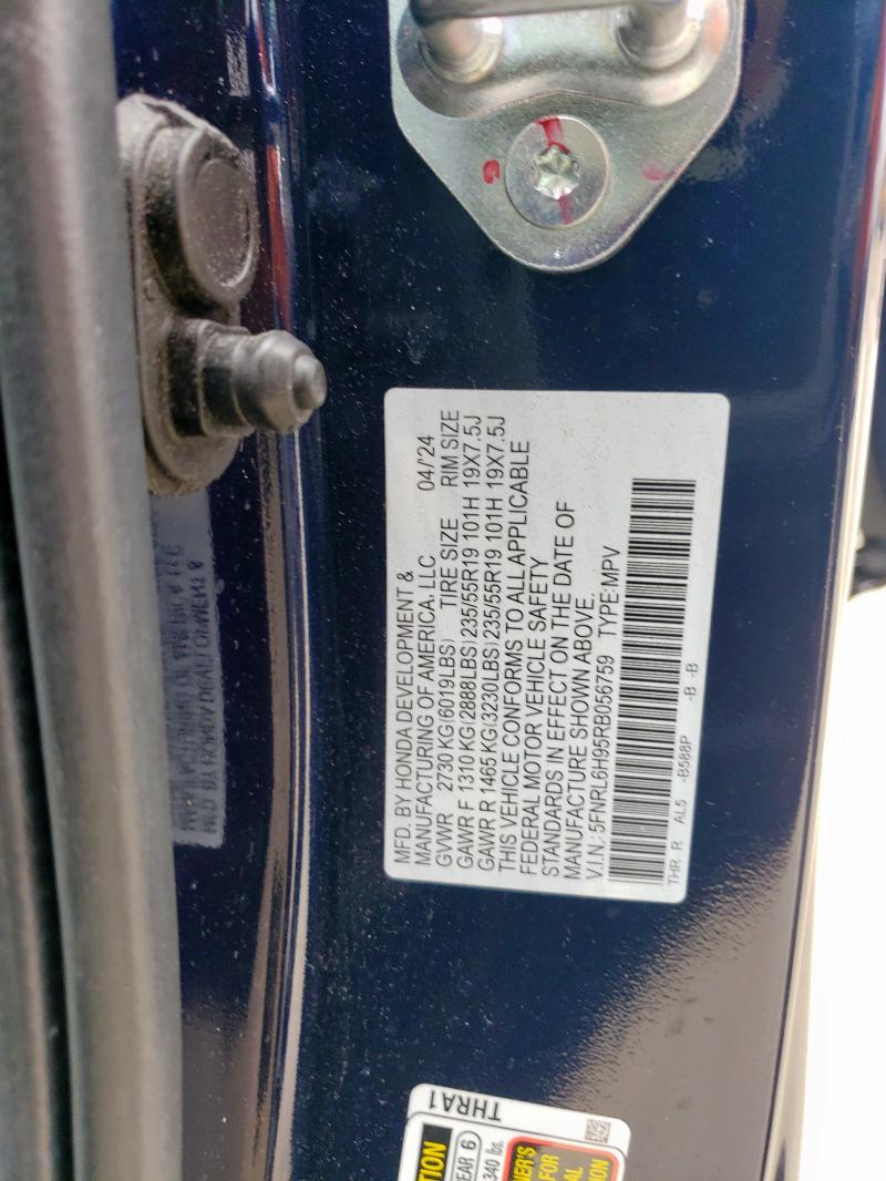 2024 HONDA ODYSSEY EL 5FNRL6H95RB056759