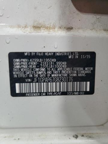 2016 SUBARU IMPREZA SP JF1GPAP67G8230176