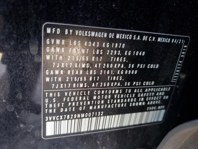 2022 VOLKSWAGEN TAOS S 3VVCX7B29NM007132