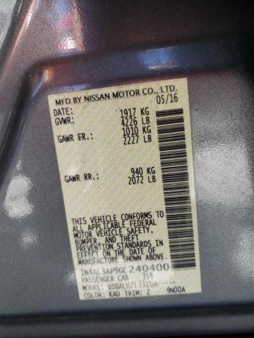 2016 NISSAN ALTIMA 2.5 - 1N4AL3AP9GC240400