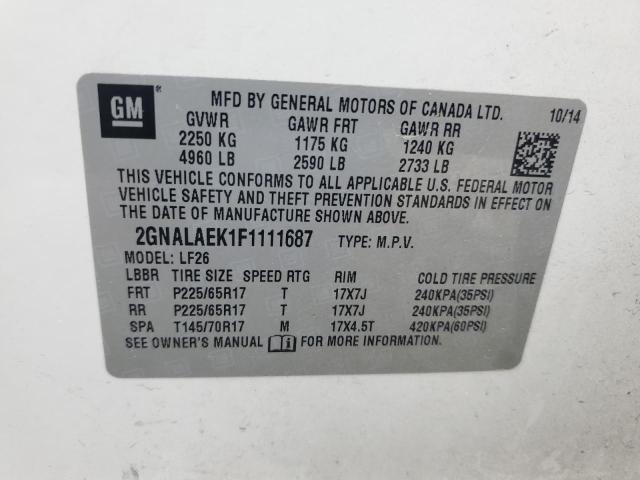 2015 CHEVROLET EQUINOX LS 2GNALAEK1F1111687