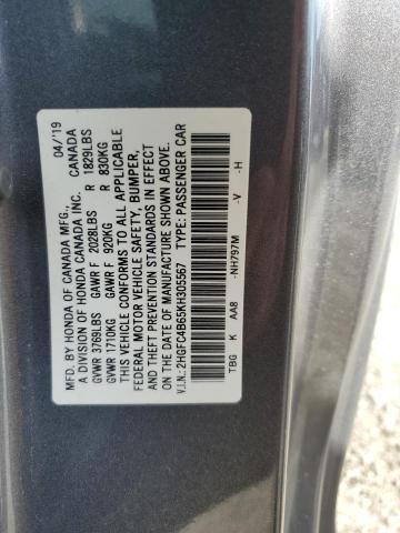 2019 HONDA CIVIC LX - 2HGFC4B65KH305567