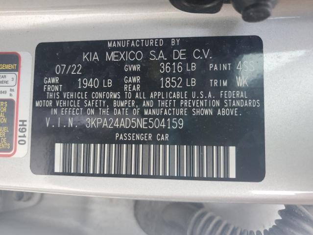 2022 KIA RIO LX - 3KPA24AD5NE504159