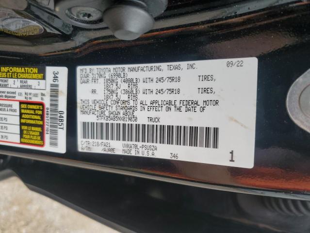 2022 TOYOTA TUNDRA CRE - 5TFKB5AB5NX019030