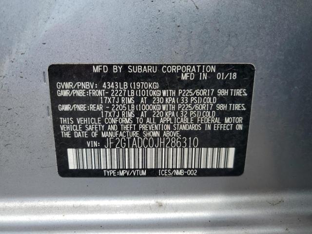 2018 SUBARU CROSSTREK - JF2GTADC0JH286310