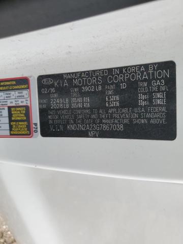 2016 KIA SOUL - KNDJN2A23G7867038