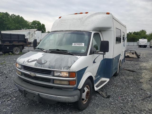 CHEVROLET EXPRESS CU 2001 two tone cutaway gas 1GBJG31G211155775 photo #3