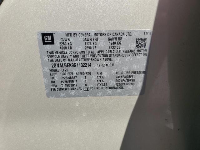 2016 CHEVROLET EQUINOX LS - 2GNALBEK9G1132214