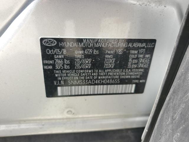 2019 HYUNDAI SANTA FE S - 5NMS33AD4KH048655
