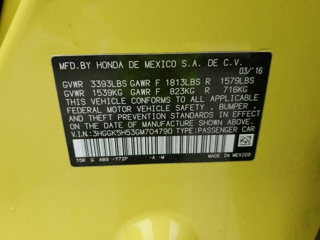 2016 HONDA FIT LX 3HGGK5H53GM704790