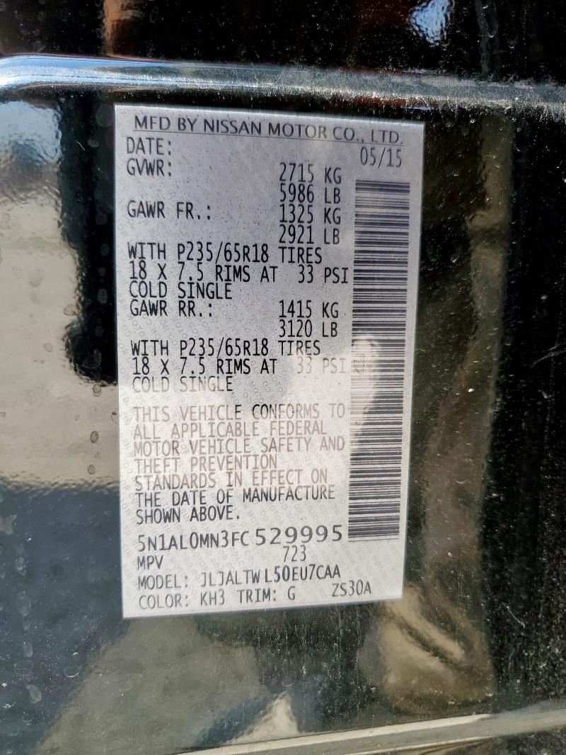 2015 INFINITI QX60 - 5N1AL0MN3FC529995