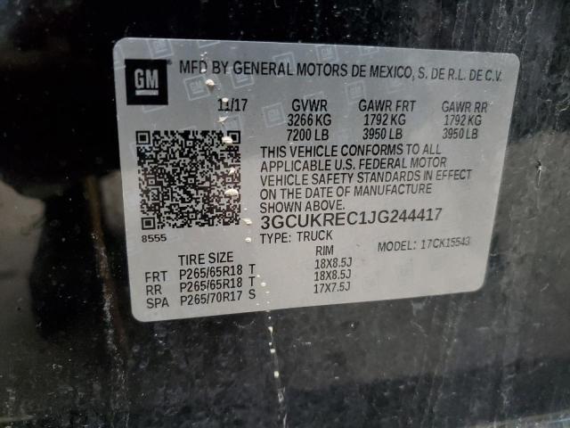 2018 CHEVROLET 1500 - 3GCUKREC1JG244417