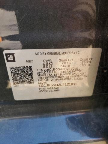 2020 CHEVROLET SONIC PREM - 1G1JF5SB2L4121035