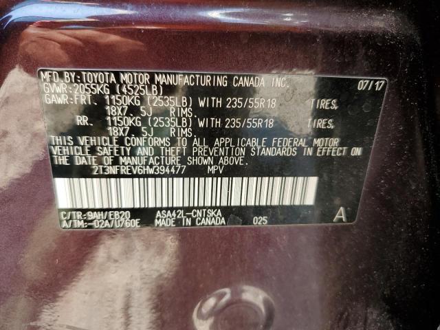 2017 TOYOTA RAV4 SE 2T3NFREV6HW394477
