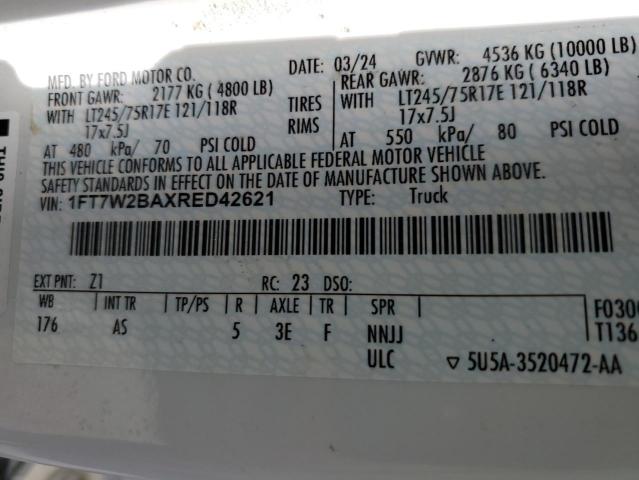 2024 FORD F250 SUPER 1FT7W2BAXRED42621